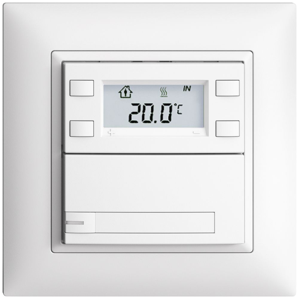 Poussoir RTH ENC KNX 1× EDIZIOdue FMI blanc, avec pap.+LED RGB