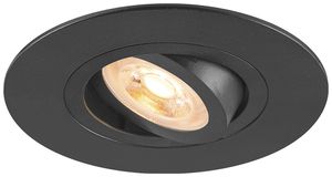 Downlight LED SLV NEW TRIA 75 XL GU10 1×10W Ø110mm nero