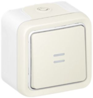 AP-Leuchtwippschalter PLEXO 3/1L weiss Kontroll