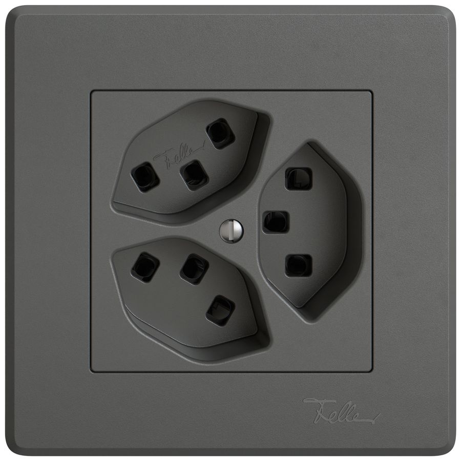 UP-Steckdose EDIZIO.liv SNAPFIX® 3×T23 dgu