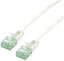 Patchkabel RJ45 ROLINE RM DataCenter slim Kat.6A U/UTP AWG32 TPE weiss 0.3m