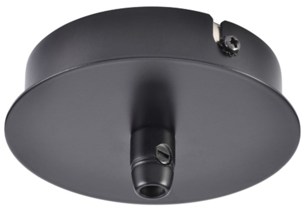 Rosace de plafond SLV 1 sortie, Ø85×39mm avec décharge de traction noir