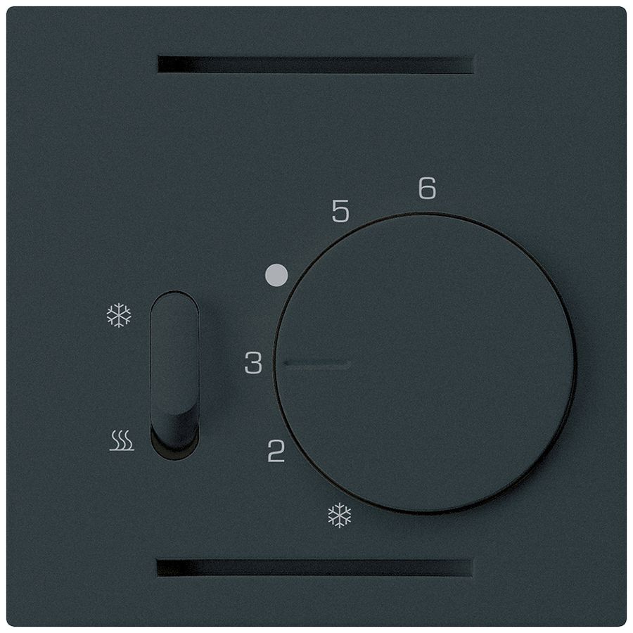 Termostato Hager kallysto A, con interr.di riscald./raffred., nero