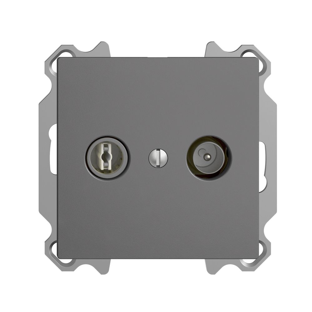 UP-TV-R-Dose EDIZIOdue 4dB dunkelgrau Breitbanddose 5…2000MHz, FM