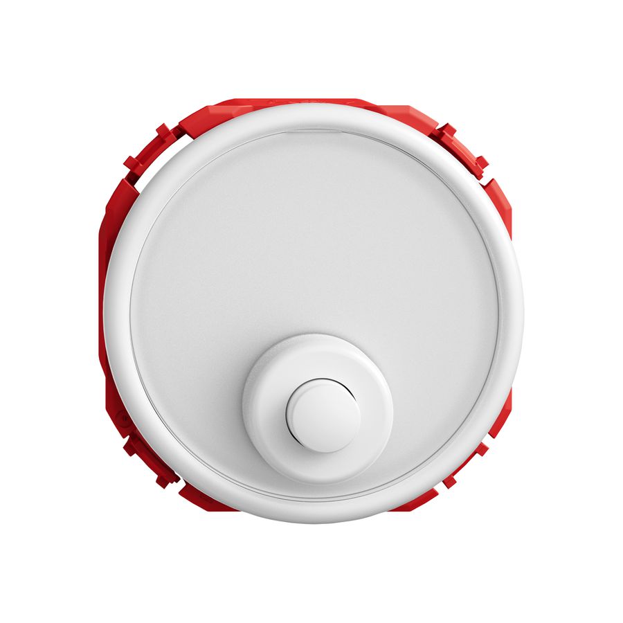 Sonnerie-Drucktaster STANDARDdue SNAPFIX® 6A 250V mit Namensschild ws