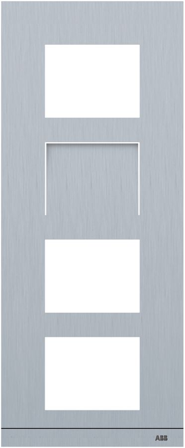 Abdeckrahmen Video ABB-Welcome, für 1/4 (4 Module), Al gebürstet