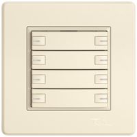 Poussoir KNX RGB ENC EDIZIO.liv SNAPFIX® capteur temp.RGB-LED 8× comm.1T cr