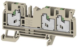 Borne de passage joignable WM S3C 4 4mm² 32A 1000V SNAP IN 3×1 DIN35 beige