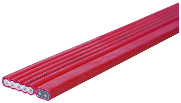 Flachkabel Woertz Combi 5×2.5+2×1.5mm² halogenfrei rot Cca