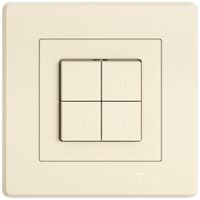 UP-Montageset EDIZIO.liv SNAPFIX® für Storenschalter und -taster m.4 Tasten cr