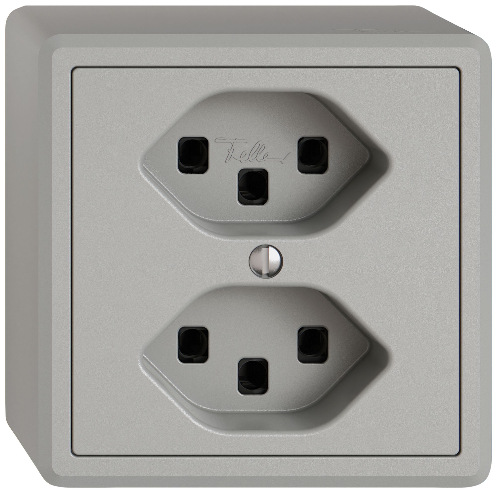 AP-Steckdose EDIZIO.liv SNAPFIX® 2×T23 hgu