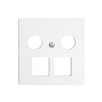 Kit di copertura EDIZIOdue F, p.presa multimedia, p.2×RJ45 Keystone bianco