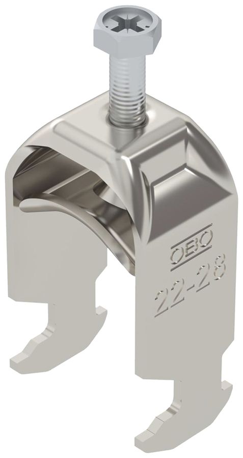 Fixation rapide BET 2056 pied à H métal 22…28mm 1×câble A2 1.4301