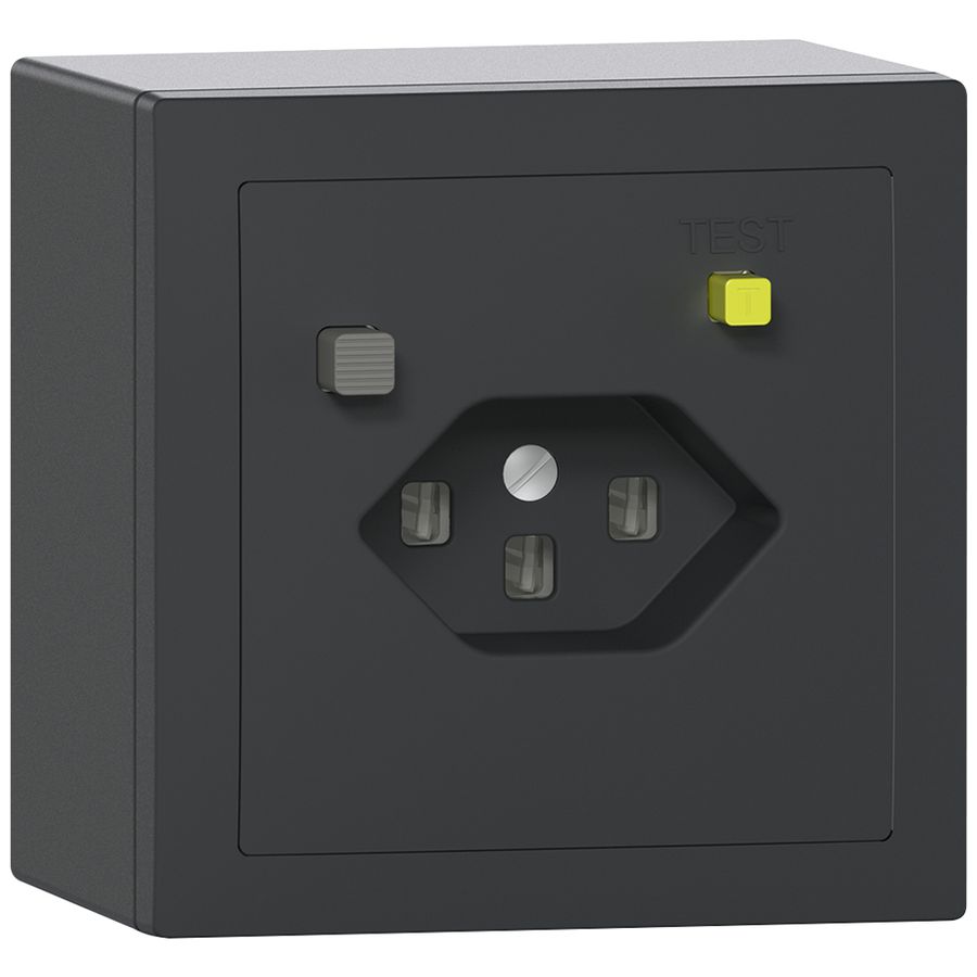 AP-FI-Steckdose SIDUS T23 30mA anthrazit