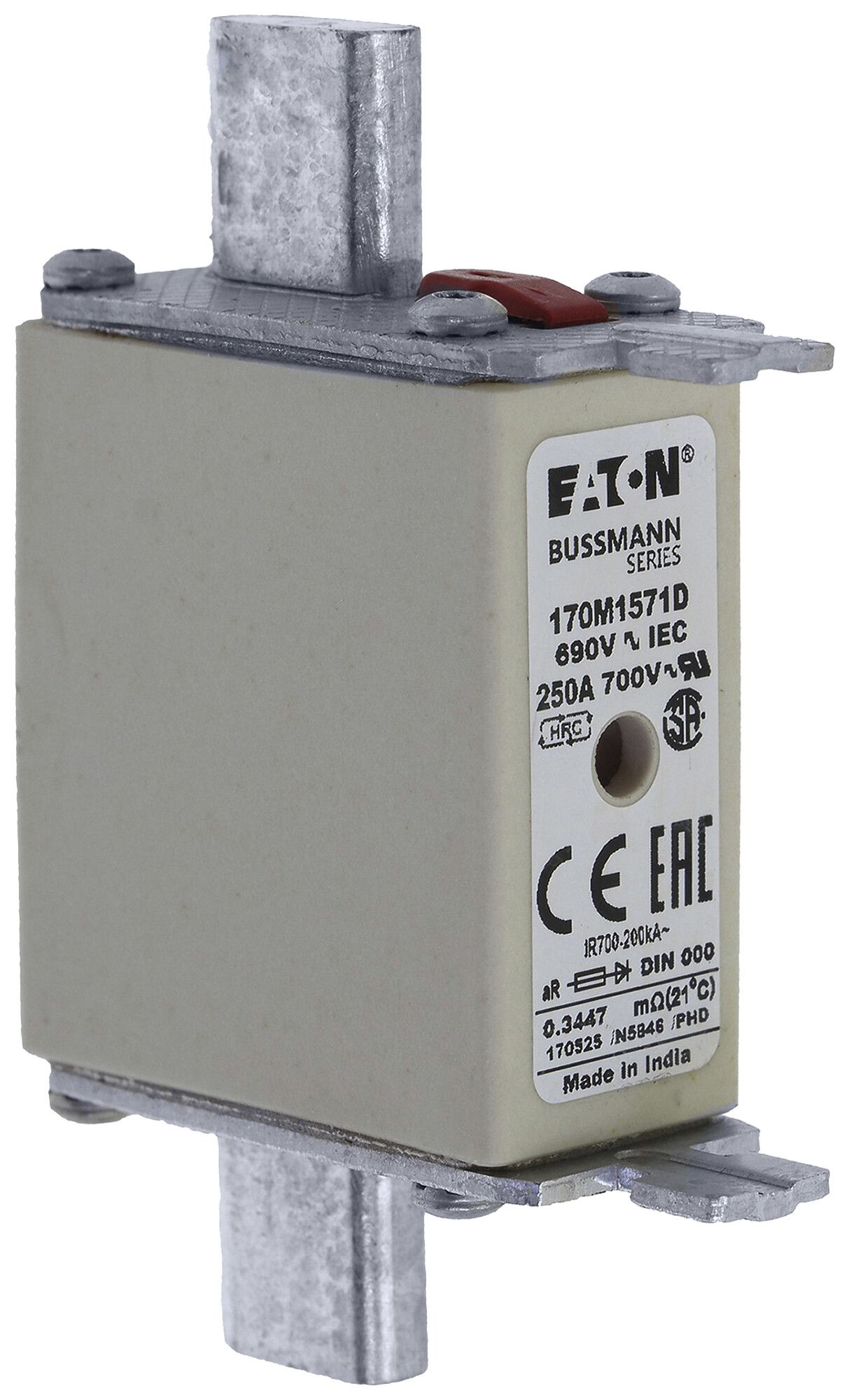 Fusibile HPC Eaton 170M1571D 000 250A AC 690V aR