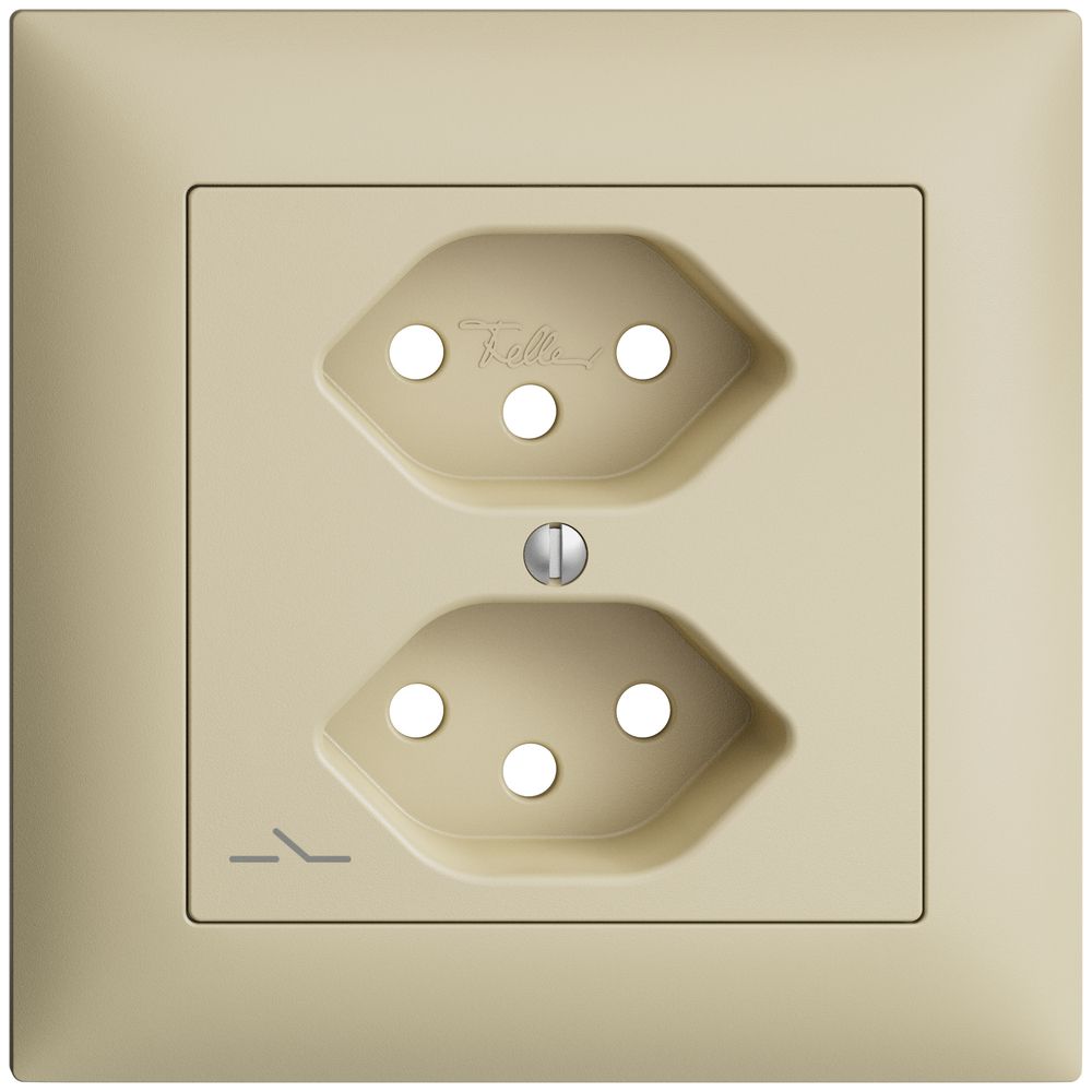 Frontset EDIZIOdue vanille 88×88mm 2×T13/1 mit Shutter