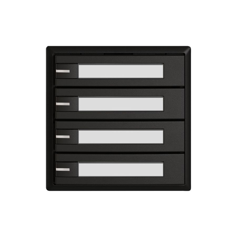 Pulsante universale EDIZIO.liv UNI SNAPFIX® 5…48V c.LED 4× com.1T targ.ne