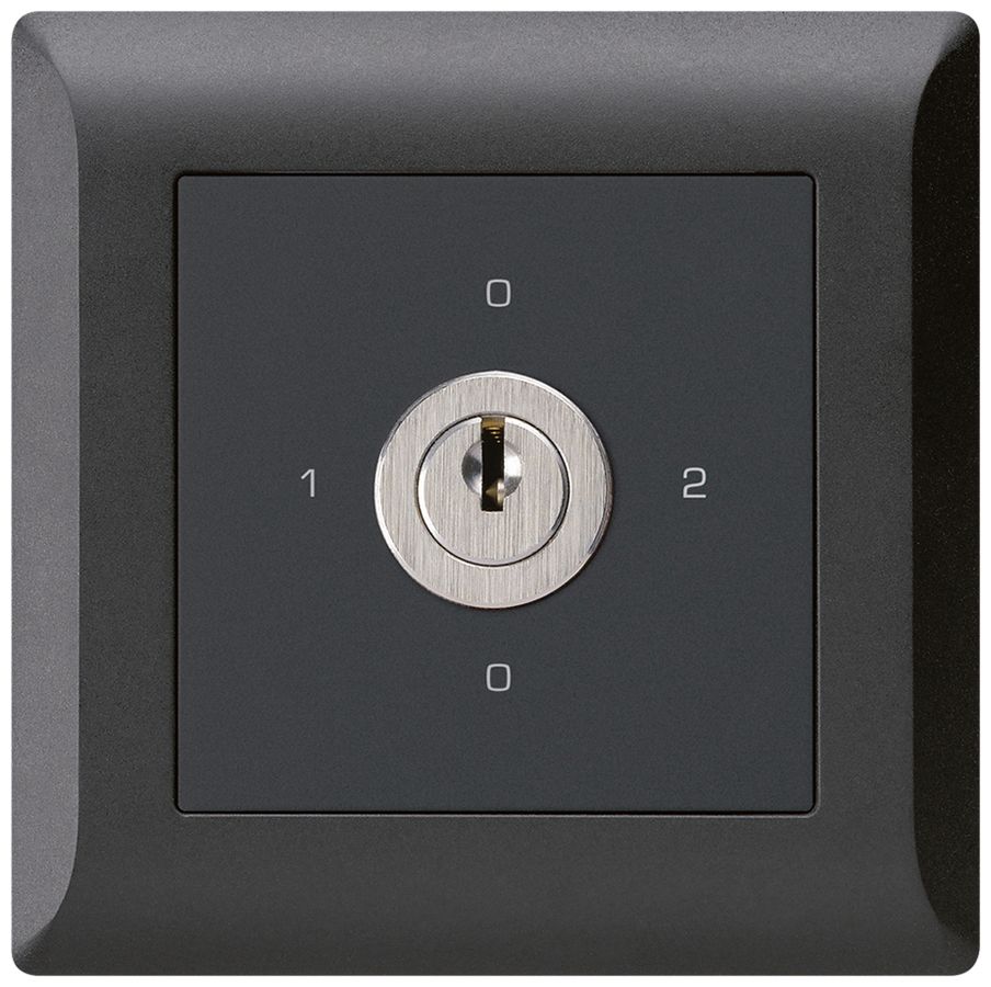 Interrupteur rotatif ENC kallysto.line 2/1L noir avec serrure Kaba 8