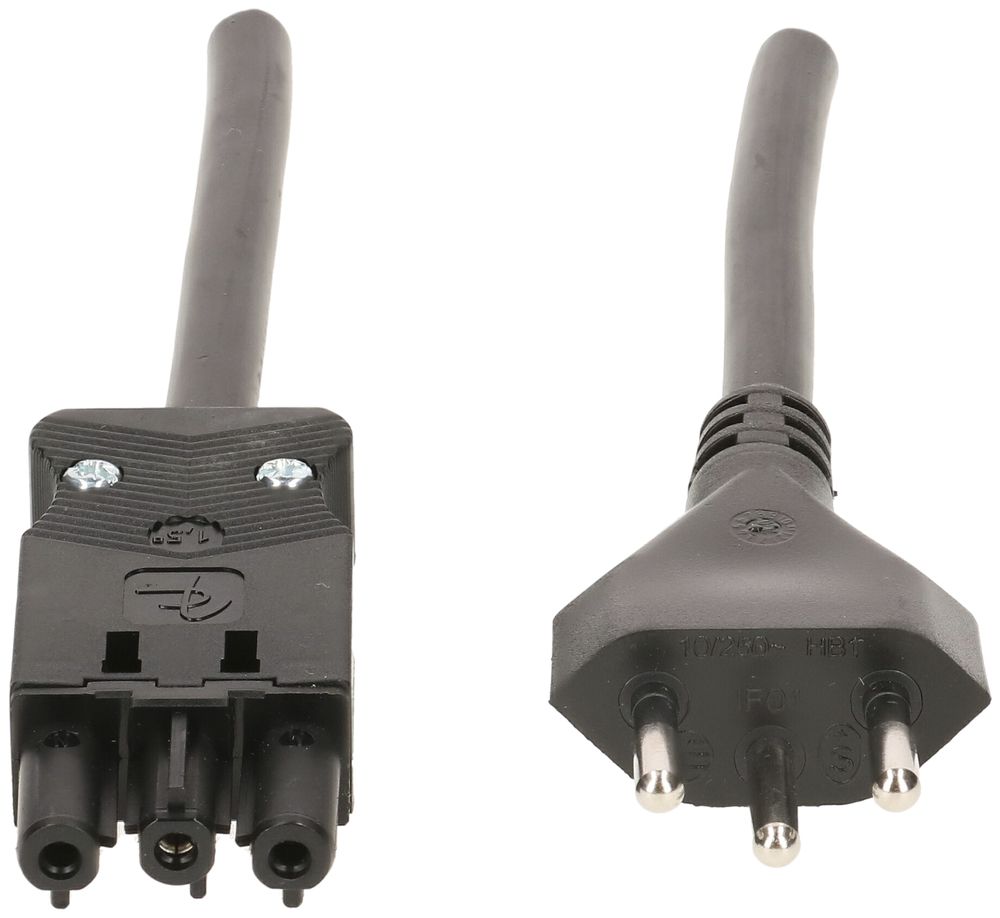 Cavo d'allacciamento MAX HAURI 3P 5m nero pressa GST18i3 spina T12