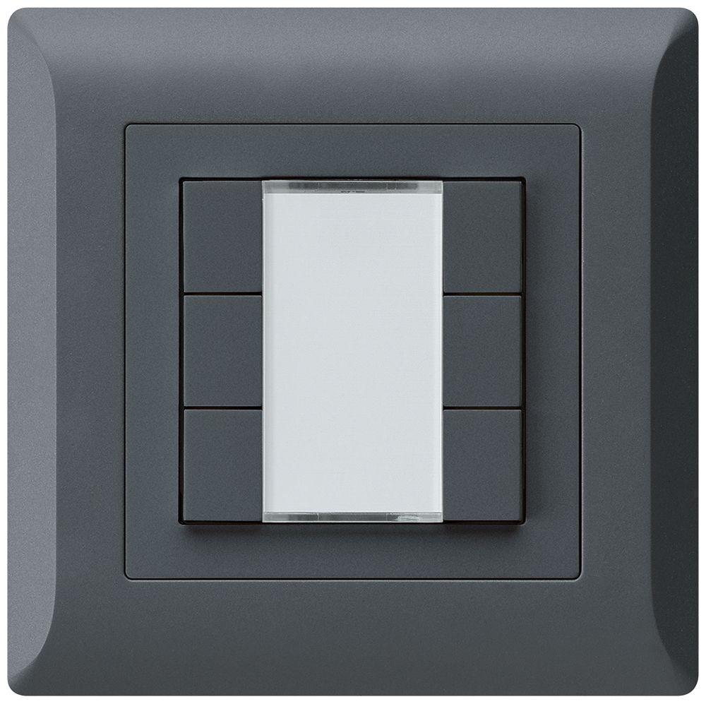 Poussoir ENC kallysto.line KNX 6×s/e-link anthracite