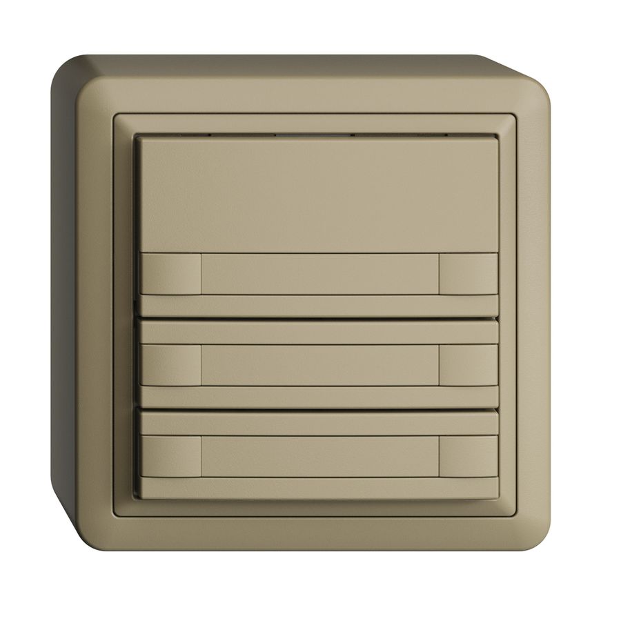 Poussoir KNX RGB AP EDUE, 250mW, s.LED, papier, 3×poussoir, comm.2×touches, sa