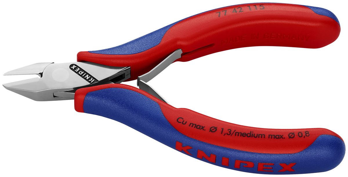 Elektroniker-Seitenschneider KNIPEX spitzer Kopf 115mm