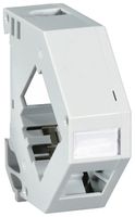 Hutschienen-Adapter INFRALAN, für 1 Keystone-Modul, grau