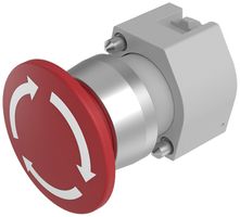 Bouton d'arrêt d'urgence INC EAO04 rouge, IP65, anneau aluminium