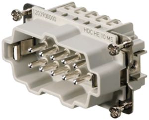 Insert mâle Weidmüller HDC HE 500V 16A 10L à visser grd.4