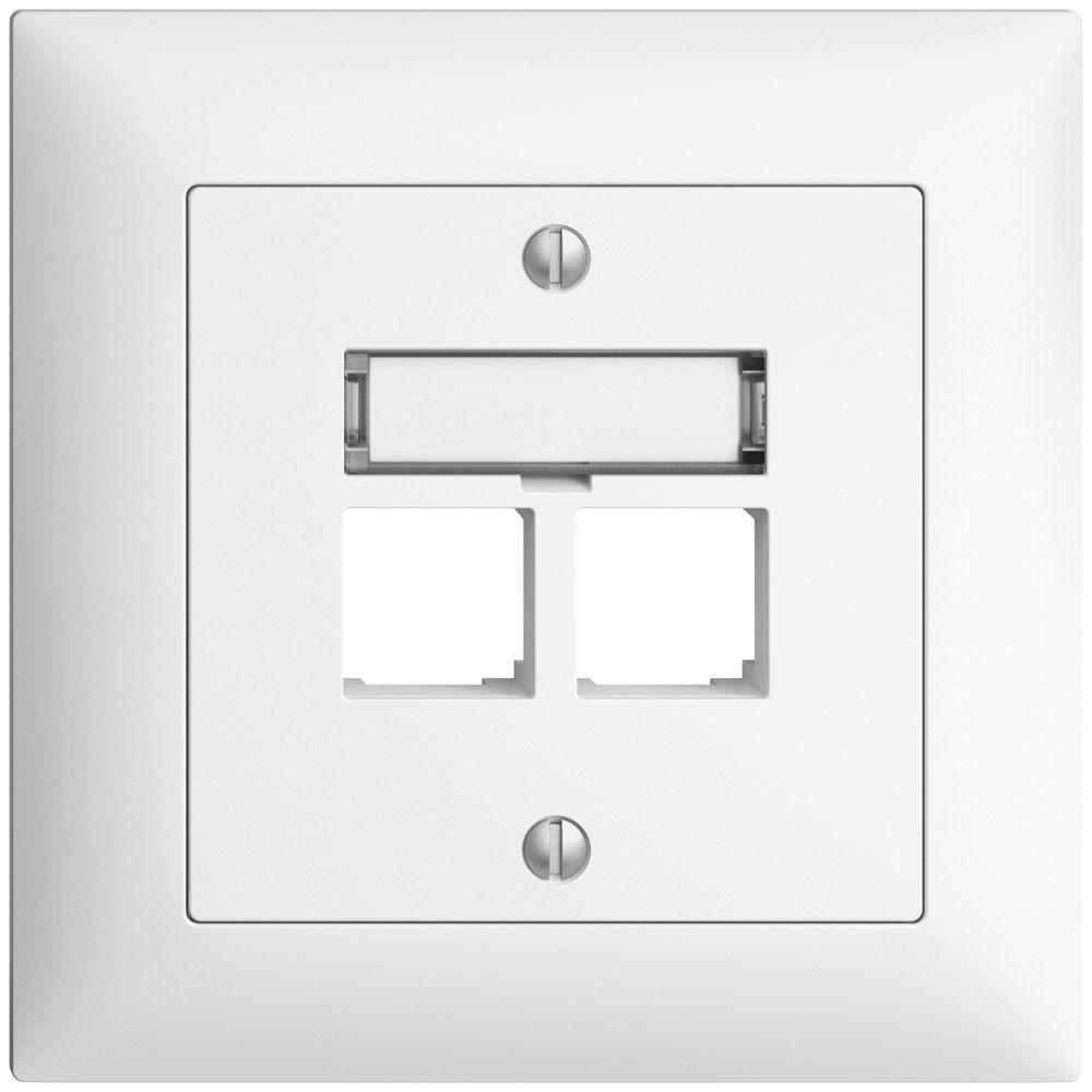 Kit di montaggio INC S-One EDIZIOdue FMI per 2×RJ45 diritto, bianco