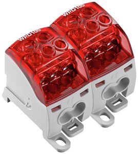 Bloc de distribution WM WPD 205 1P 214A 2×entr 10×sort 1.5…25mm² 1.5…35mm²