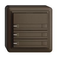 Poussoir KNX RGB AP EDUE, 250mW, a.LED RGB, papier, 3×poussoir, C.2×T., cof