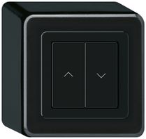 AP-KNX-Storentaster Hager BA basico Q 2-fach 88×88mm schwarz