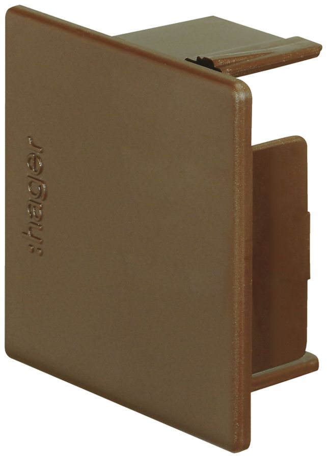 Pezzo finale Hager tehalit.LF 40×40mm marrone IP30