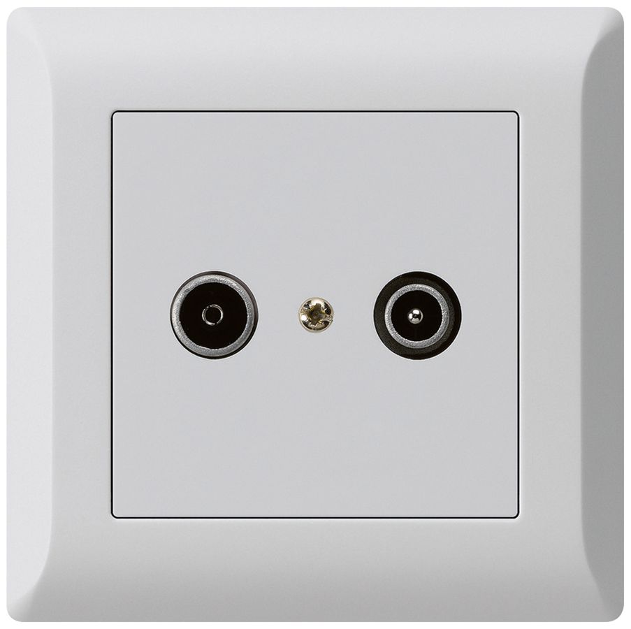 Prise de passage ENC kallysto.line R/TV 14dB gris clair