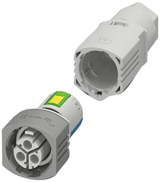 Connecteur enfichable PX IPD PL 3P2,5 F GY 2+PE 20A/500V Ø6…9/8…13mm gris clair