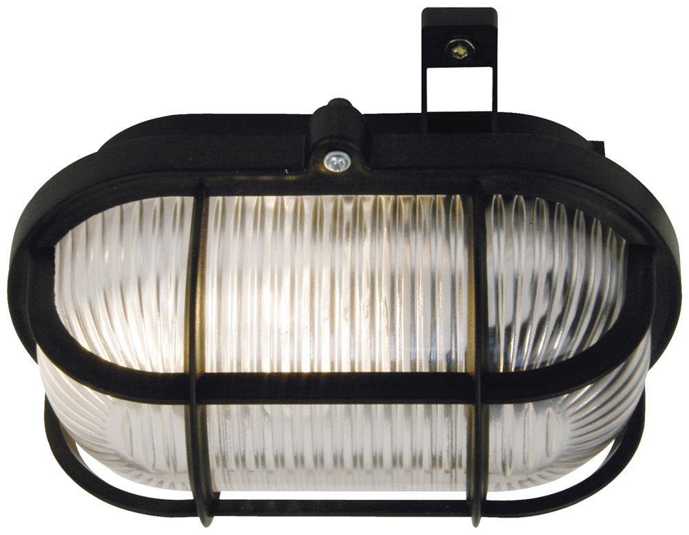 Plafoniera/applique Nordlux Oval Skot 1×E27 60W IP44 180×100mm nero