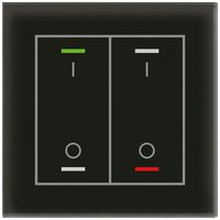 UP-Taster KNX RGBW MDT GTL-2TBS.02S 2T/4B Temp Glas schwarz "I/O"