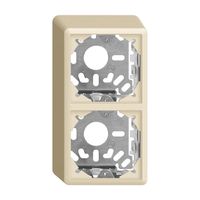 Kappe mit Grundplatte 2×54mm crema für Kombination FX Universal