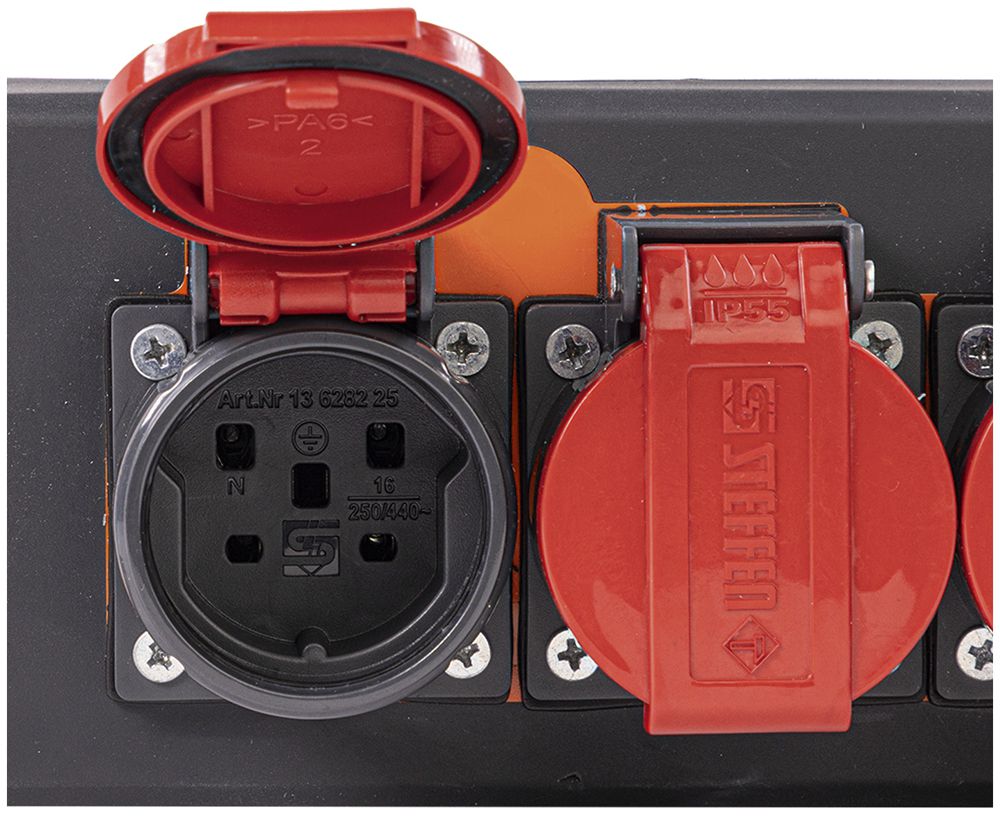 Steckdosenleiste Steffen PROFESSIONAL 3×T25 3m schwarz