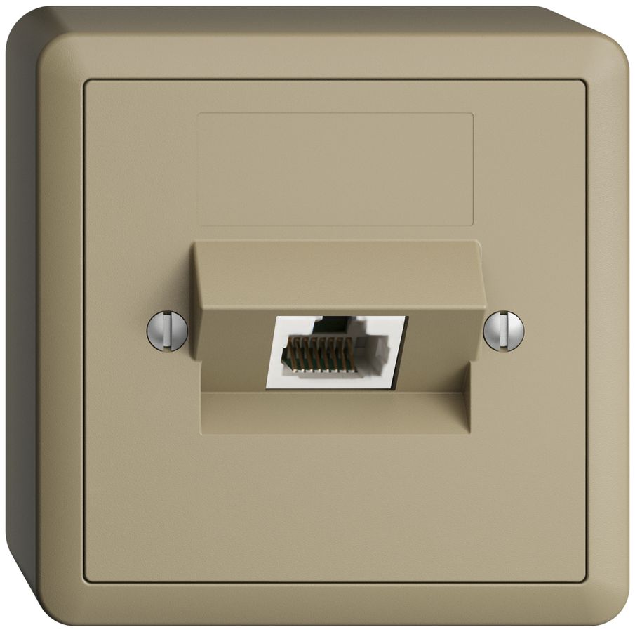 Presa AP 1×RJ45/u 4P ITplus EDIZIOdue sand