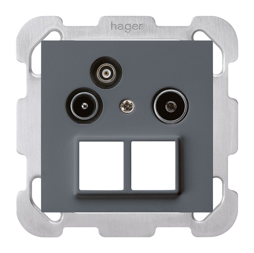 UP-Antennendose R/TV-Daten HMS kallysto B 19dB anthrazit