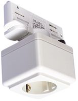 Stromschienen-Steckdose SLV für EUTRAC 3-phasig, Schuko, weiss