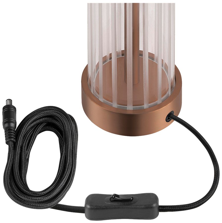 Lampada da tavolo LED SLV QUIMERA 4.3W 110lm 927/930 interruttore Ø80×277mm rame