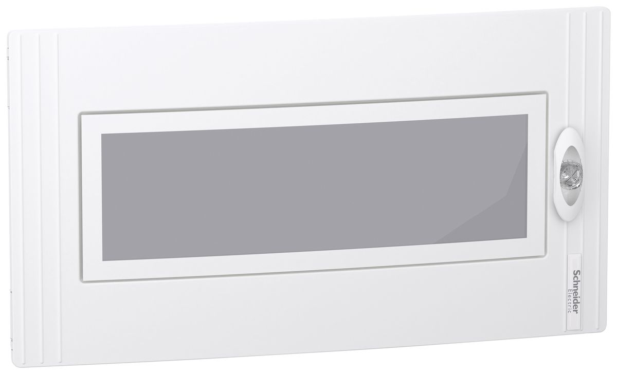 Tür SE PrismaSeT XS für 1×24TE Sichtfenster aus Glas Rahmen weiss 550×300×20mm