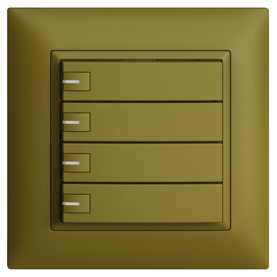 Poussoir KNX RGB ENC EDUE FMI, 250mW, a.LED RGB, 4×poussoir, comm.1×touche, ov