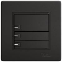 Pulsante universale INC EDIZIO.liv UNI SNAPFIX® c.LED RGB 3× com.1T ne