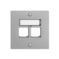 Kit de montage S-One EDIZIOdue F pour 2×RJ45 droite, silver