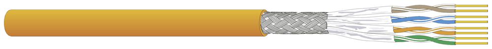Datenkabel Dätwyler CU 7150 Multimedia 4P S/FTP, Kat.7A LSZH Cca 500m orange
