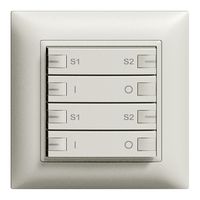 Tasto INC ZEP ON-OFF scena 2c/4t con LED EDIZIOdue grigio chiaro